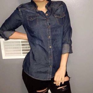 Denim button up shirt